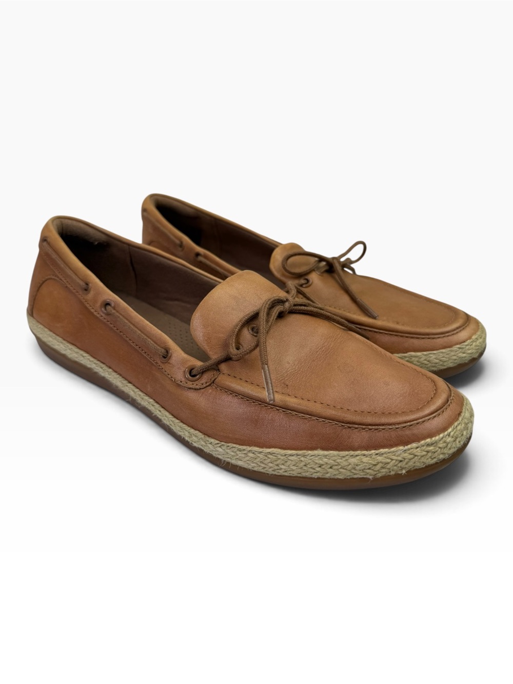 Clarks Collection Size 8 Tan Leather Loafers Womens Shoes
